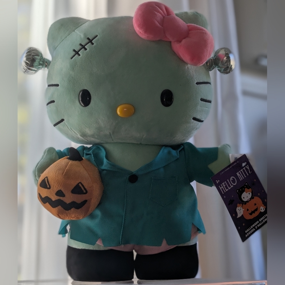 Hello Kitty Halloween Frankenstein plushie